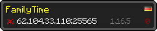 Userbar 320x64 in Minecraft-Stil für den Server 62.104.33.110:25565