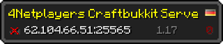 Userbar 320x64 in Minecraft-Stil für den Server 62.104.66.51:25565