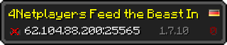 Userbar 320x64 in Minecraft-Stil für den Server 62.104.88.200:25565