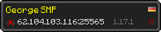 Userbar 320x64 in minecraft style for 62.104.103.116:25565