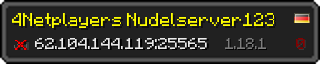 Userbar 320x64 in Minecraft-Stil für den Server 62.104.144.119:25565