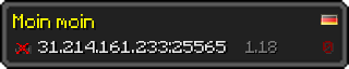 Userbar 320x64 in Minecraft-Stil für den Server 31.214.161.233:25565