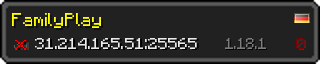 Userbar 320x64 in minecraft style for 31.214.165.51:25565