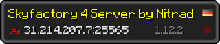 Userbar 320x64 in minecraft style for 31.214.207.7:25565