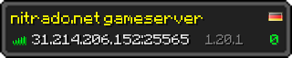 Userbar 320x64 in minecraft style for 31.214.206.152:25565