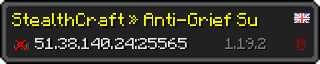 Userbar 320x64 in minecraft style for 51.38.140.24:25565