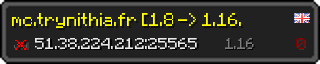 Userbar 320x64 in Minecraft-Stil für den Server 51.38.224.212:25565