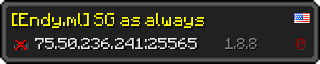 Userbar 320x64 in Minecraft-Stil für den Server 75.50.236.241:25565