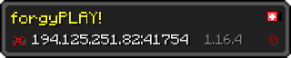 Userbar 320x64 in minecraft style for 194.125.251.82:41754