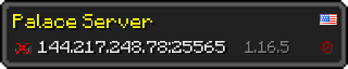 Userbar 320x64 in minecraft style for 144.217.248.78:25565