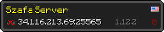 Userbar 320x64 in minecraft style for 34.116.213.69:25565