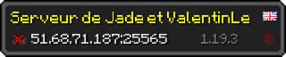 Userbar 320x64 in Minecraft-Stil für den Server 51.68.71.187:25565