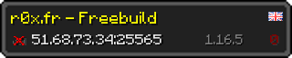 Userbar 320x64 in minecraft style for 51.68.73.34:25565
