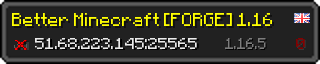 Userbar 320x64 in minecraft style for 51.68.223.145:25565