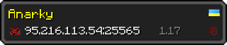 Userbar 320x64 in Minecraft-Stil für den Server 95.216.113.54:25565