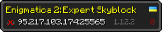 Userbar 320x64 in Minecraft-Stil für den Server 95.217.103.174:25565