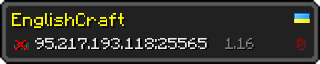 Userbar 320x64 in Minecraft-Stil für den Server 95.217.193.118:25565