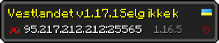 Userbar 320x64 in Minecraft-Stil für den Server 95.217.212.212:25565