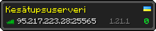 Userbar 320x64 in minecraft style for 95.217.223.28:25565