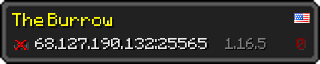 Userbar 320x64 in minecraft style for 68.127.190.132:25565