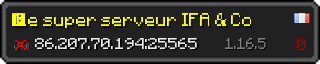Userbar 320x64 in Minecraft-Stil für den Server 86.207.70.194:25565