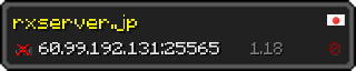 Userbar 320x64 in minecraft style for 60.99.192.131:25565