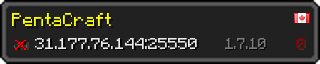 Userbar 320x64 in minecraft style for 31.177.76.144:25550