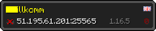 Userbar 320x64 in minecraft style for 51.195.61.201:25565