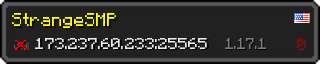 Userbar 320x64 in Minecraft-Stil für den Server 173.237.60.233:25565