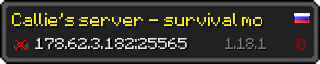 Userbar 320x64 in Minecraft-Stil für den Server 178.62.3.182:25565