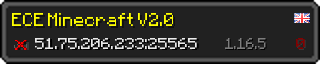 Userbar 320x64 in minecraft style for 51.75.206.233:25565