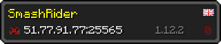 Userbar 320x64 in minecraft style for 51.77.91.77:25565