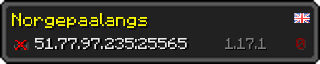 Userbar 320x64 in minecraft style for 51.77.97.235:25565