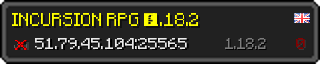 Userbar 320x64 in Minecraft-Stil für den Server 51.79.45.104:25565