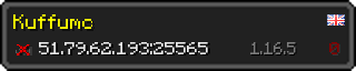 Userbar 320x64 in Minecraft-Stil für den Server 51.79.62.193:25565