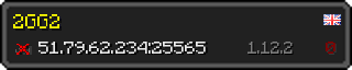 Userbar 320x64 in minecraft style for 51.79.62.234:25565