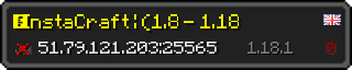 Юзербар 320x64 у стилі майнкрафт для сервера 51.79.121.203:25565
