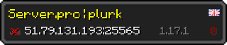 Userbar 320x64 in Minecraft-Stil für den Server 51.79.131.193:25565