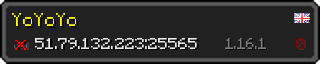 Userbar 320x64 in Minecraft-Stil für den Server 51.79.132.223:25565