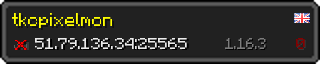 Userbar 320x64 in minecraft style for 51.79.136.34:25565