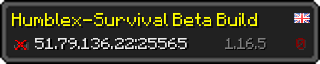 Userbar 320x64 in Minecraft-Stil für den Server 51.79.136.22:25565