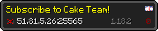 Userbar 320x64 in minecraft style for 51.81.5.26:25565