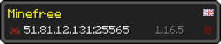 Userbar 320x64 in Minecraft-Stil für den Server 51.81.12.131:25565