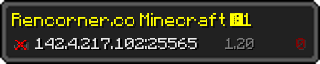 Userbar 320x64 in minecraft style for 142.4.217.102:25565