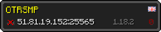 Userbar 320x64 in minecraft style for 51.81.19.152:25565