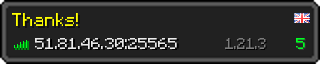 Userbar 320x64 in minecraft style for 51.81.46.30:25565