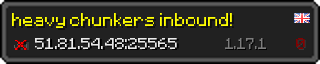 Userbar 320x64 in Minecraft-Stil für den Server 51.81.54.48:25565