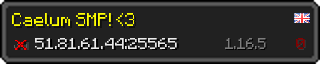 Userbar 320x64 in Minecraft-Stil für den Server 51.81.61.44:25565