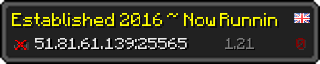 Userbar 320x64 in Minecraft-Stil für den Server 51.81.61.139:25565