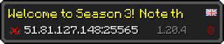 Userbar 320x64 in minecraft style for 51.81.127.148:25565